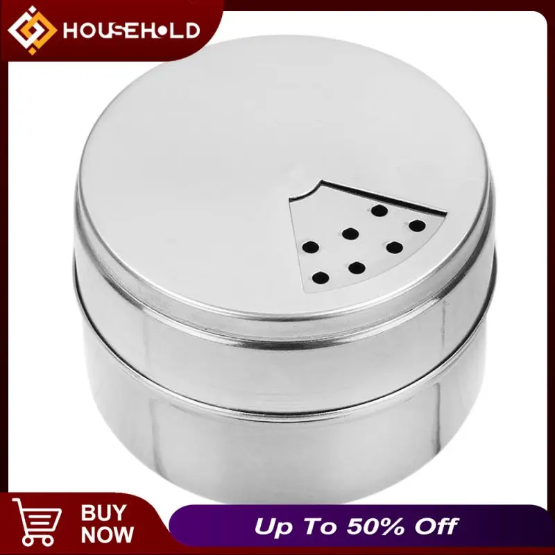 

Kitchen Tool Bbq Spice Storage Can Rotating Cover Camping Barbecue Spice Jar Toothpick Holder Multi-purpose Salt Bottle