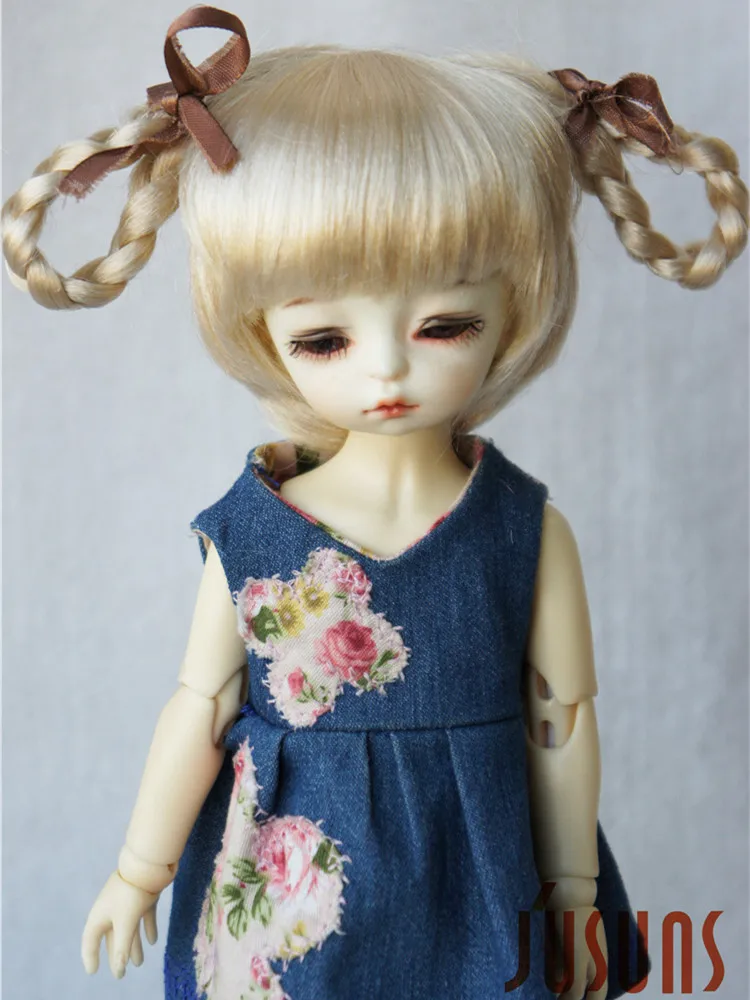 Фото JD152 Синтетические мохеровые парики Angel's Pony BJD 3-4 дюйма, 4-5 дюймов, 5-6 дюймов, 6-7 дюймов, 1/12 1/8 OB11 1/6 YOSD, крошечные аксессуары для кукол №4