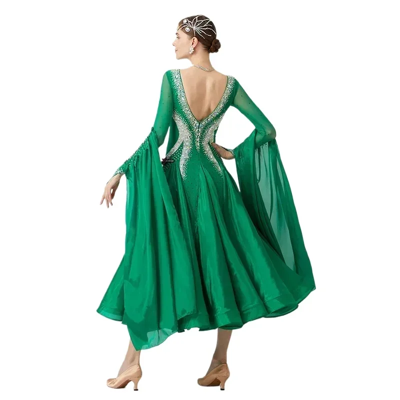 Бальные платья женские современные танцевальные со стразами разнообразное