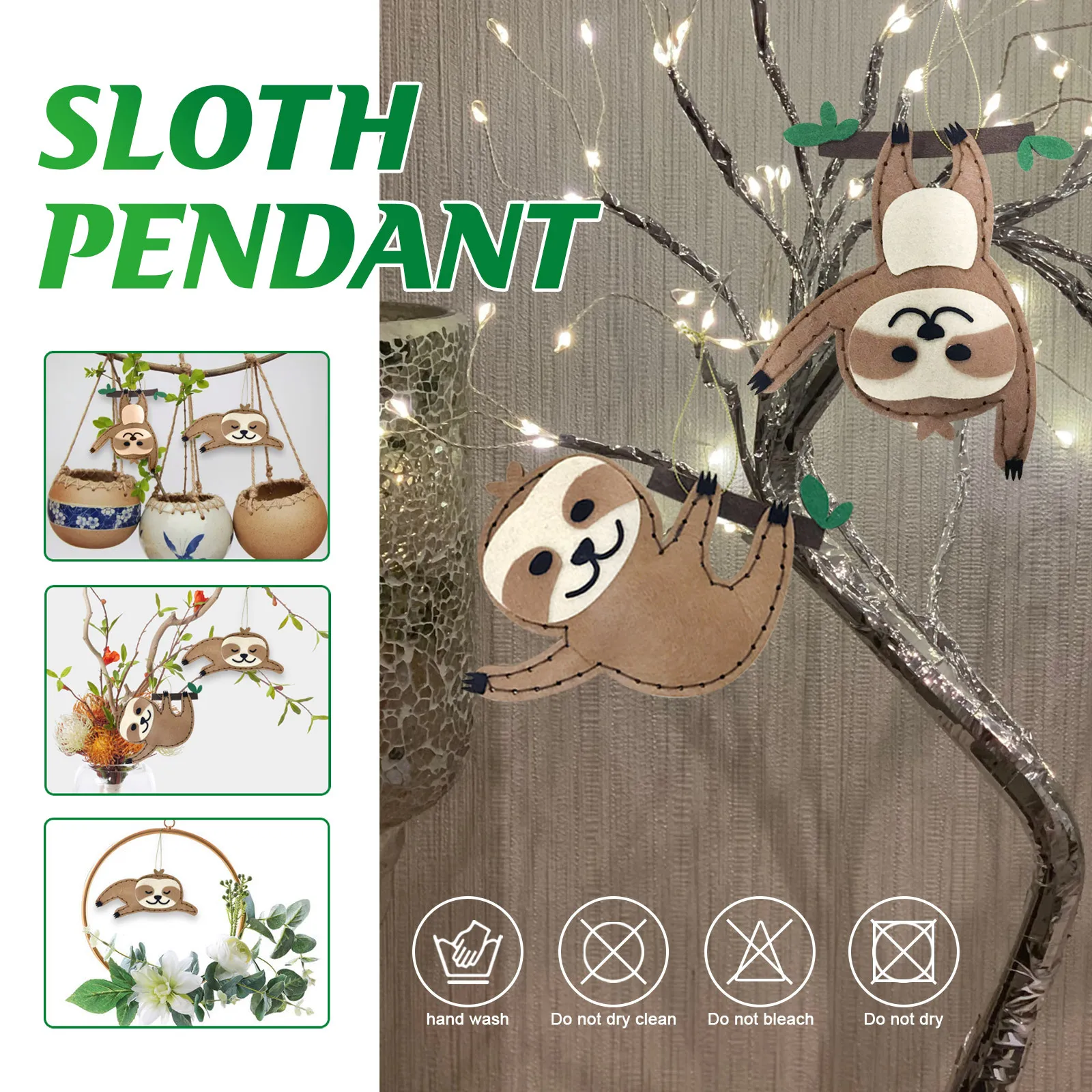 

Ленивец, подвесные украшения, милые подвесные украшения, подвесные аксессуары, декоративные растения, декор для комнаты, подвесное украшен...