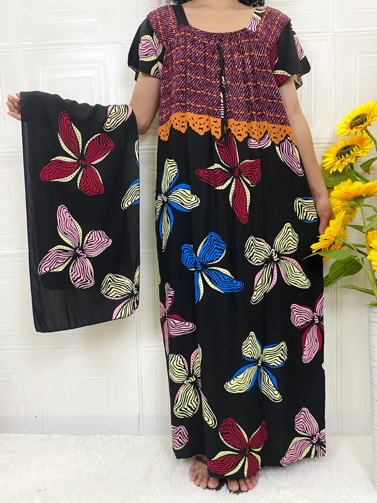 

Muslim Fashion Abayas For Women Dubai 2022 With Hijabs Floral Slim African Dresses For Women Kaftan Marocain Robe Femme Musulane
