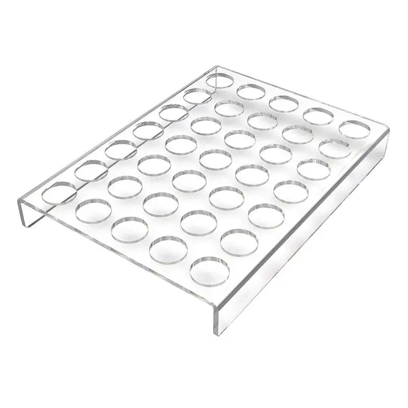 

Coffee Holder 35 Slots Flat Countertop Acrylic Coffee Storage Display Rack Clear Large Capacity Tray For Offices Home Kitchen