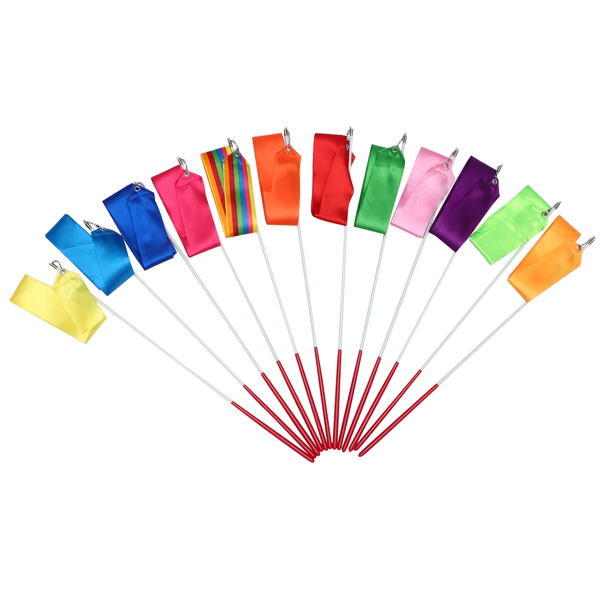 

12pcs Dancing Ribbon Wand Dancing Streamers Dancer Ribbon Wand Dance Ribbon Streamer Ribbon Wand Kids