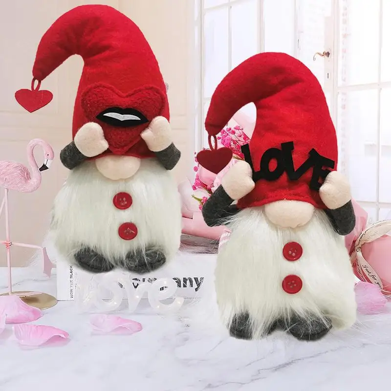 

Faceless Gnome Plush Doll with Lights for Wedding Valentines Day Decorations Home Xmas Ornament New Year Gifts Scandinavian Doll