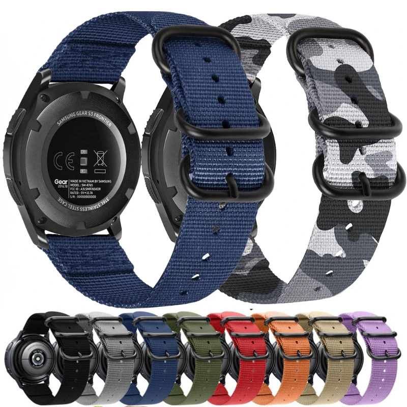

22mm Nylon Strap For Huawei Watch 3 GT3-2 Pro Samsung Galaxy Watch 3/Gear S3 Sport Breathable Bracelet Amazfit GTR4/Stratos Band