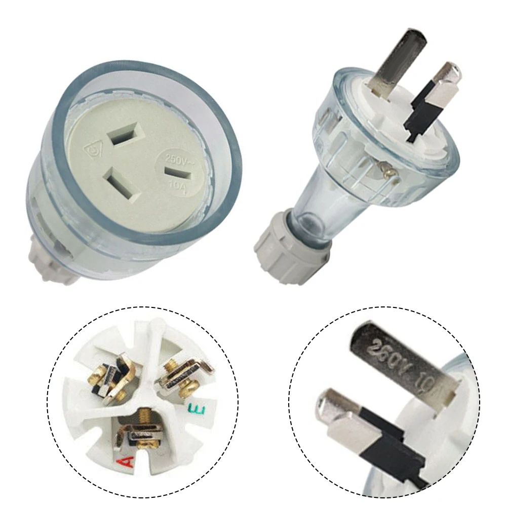 

1 Pc 3 Pin Flat Male Plug Extension Female Socket 10 Amp, 15 Amp Clear Electrical Cable Up To 250V Australian Standards
