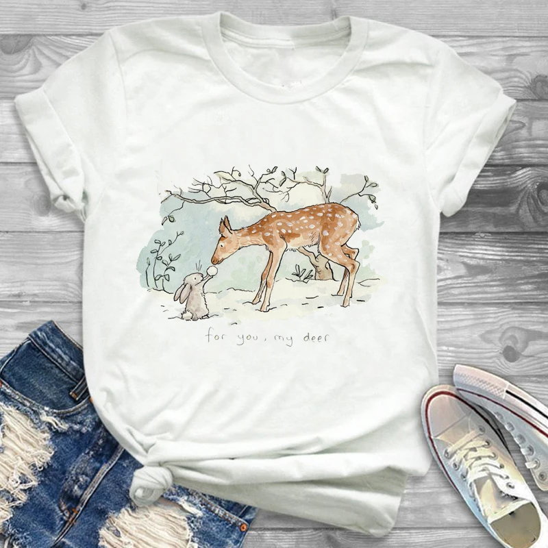 

Harajuku Leisure 90s Fashion Short Sleeve Women'S Cartoon Pattern T-Shirt Summer Fashion O-Neck T-Shirt Top Loose Print T-Shirt