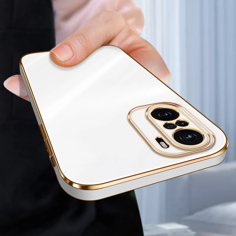 

Luxury Plating Soft Silicone Phone Case For Xiaomi 11T 12 Redmi Note 11 10 9 Pro Max 8 9S 9T 9A POCO X3 M3 F3 Square Thin Cover