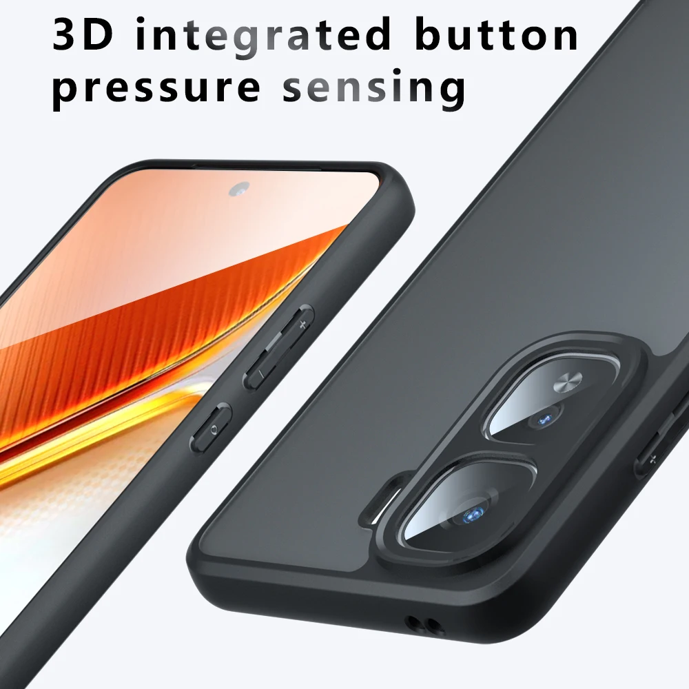 Чехол для IQOO Neo10 Pro противоударный матовый прозрачный чехол из ТПУ с защитой от