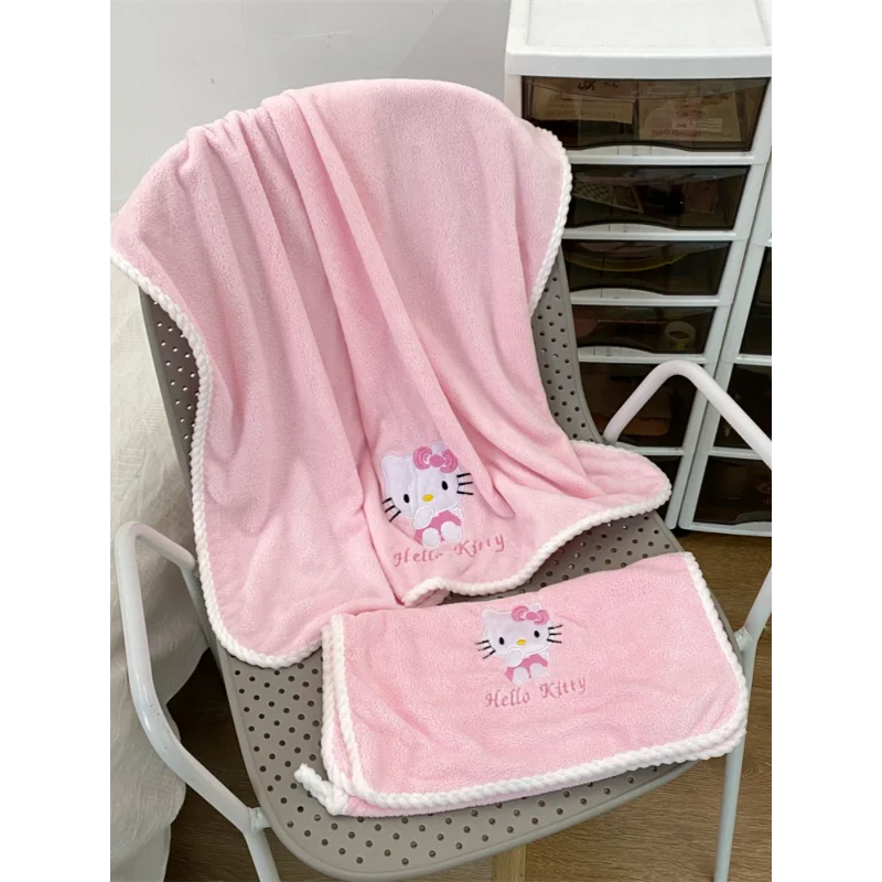 Банные полотенца с рисунком аниме Sanrio для тела Hellokitty Kuromi Melody мягкое полотенце