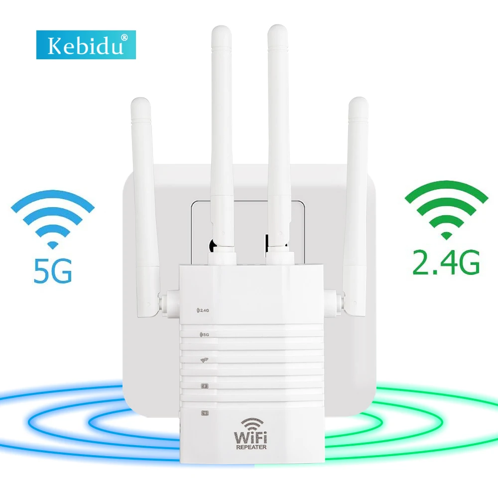 

1200Mbps 5G Wireless WiFi Repeater WiFi Extender 5Ghz 2.4Ghz Long Range Wi Fi Router Signal Booster Amplifier Repiter
