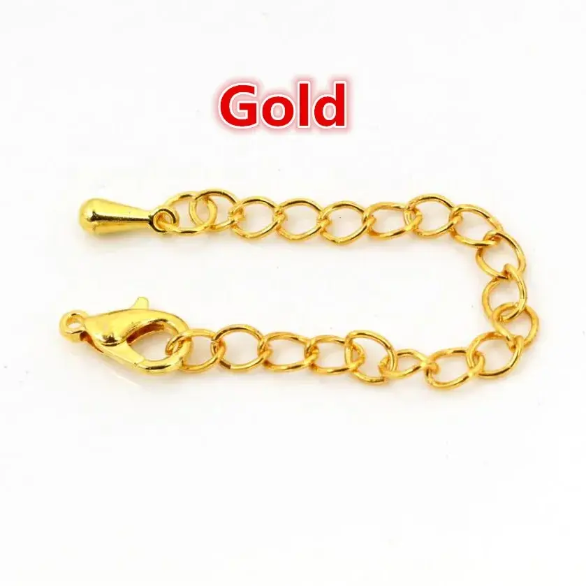 50 70mm Tone Extended Extension Tail Chain Lobster Clasps Connector For DIY Jewelry Making Findings Bracelet Necklace