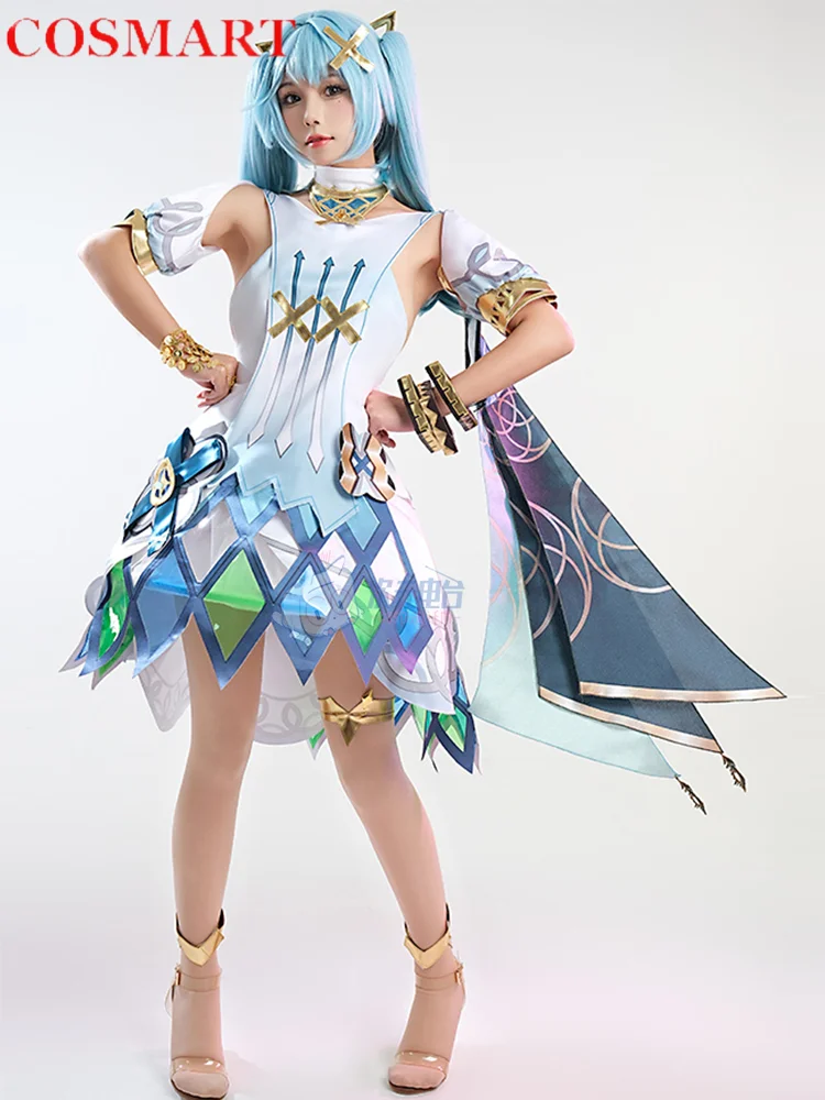 COSMART Genshin дальний фарузан платье женский косплей костюм искусственная игра Аниме