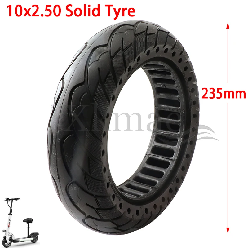 

10x2,50 сотовая твердая шина 10*2,5 бескамерная шина, утолщенная двойная сотовая колесная шина для электрического скутера, скейтборда