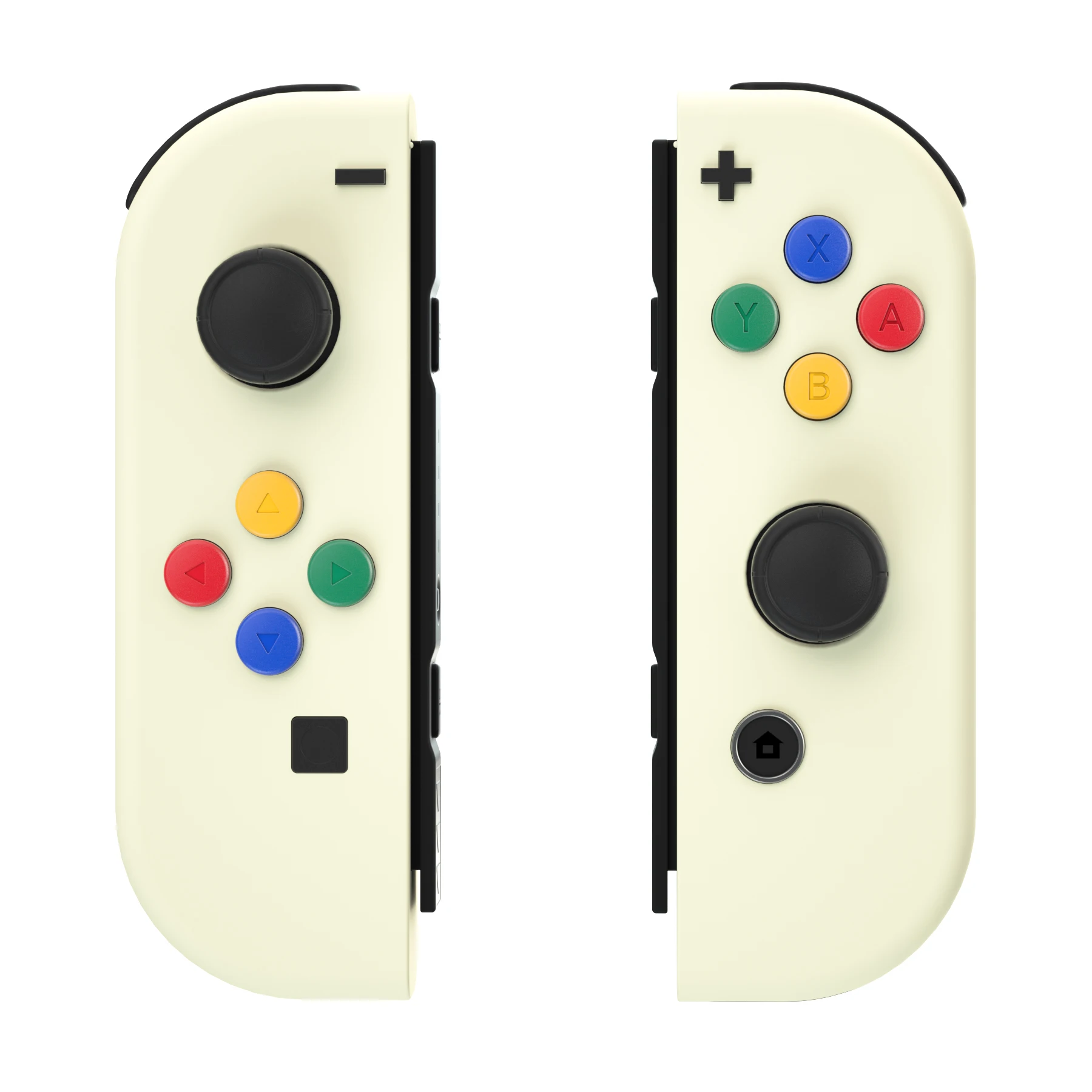 

eXtremeRate Light Cream Soft Touch Controller Housing Shell Cover With Colorful Buttons for NS Switch JoyCon & OLED