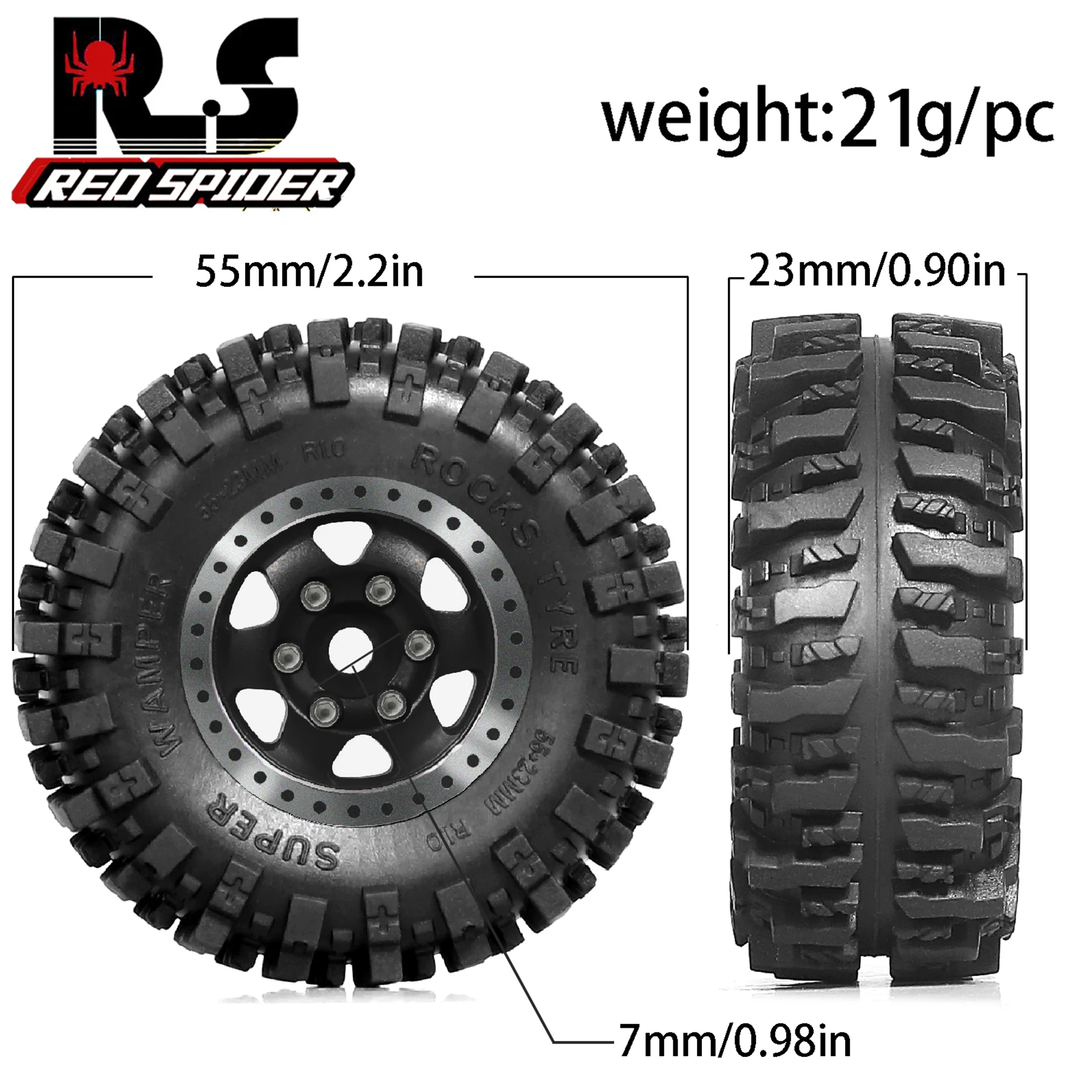 Металлические ступицы колес для радиоуправляемых автомобилей RED SPIDER 1.0 Комплект