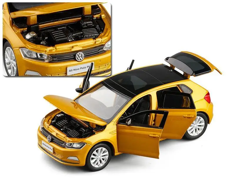 Новинка 1:32 модель автомобиля POLO PLUS из сплава декоративные поделки коллекционные