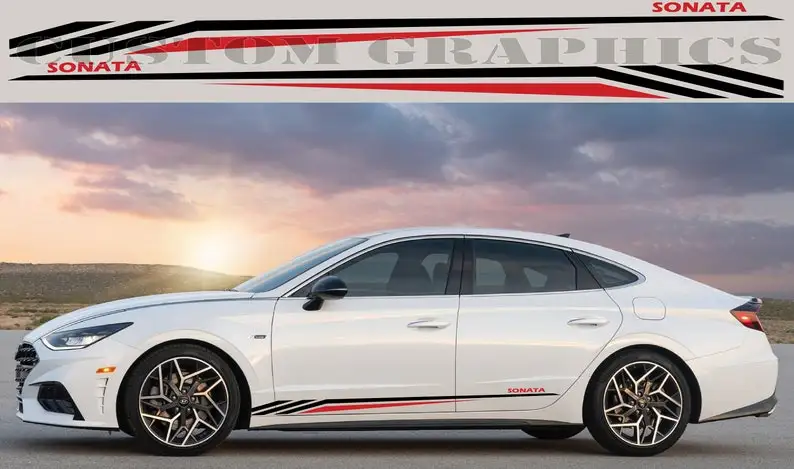

Stripe Decal Graphic stickers Kit Compatible with Hyundai Sonata 2 color