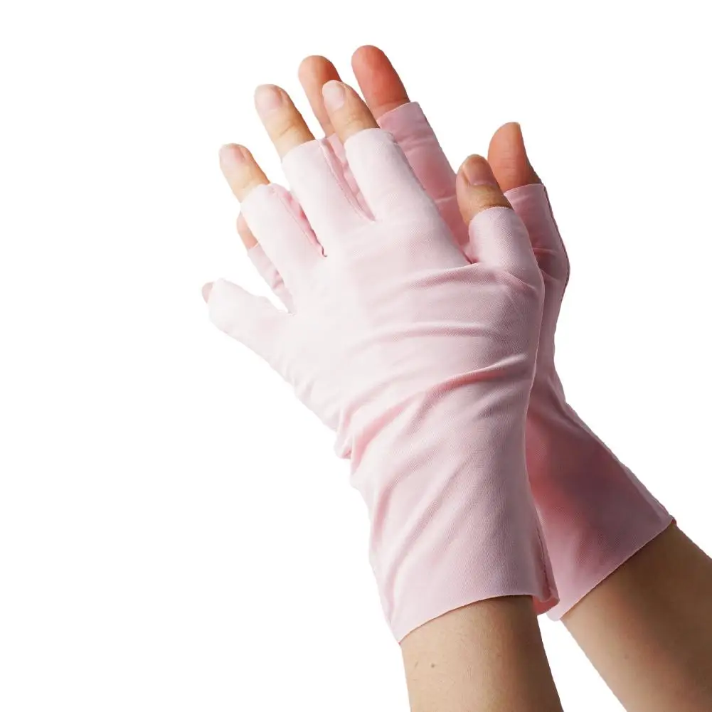 Летние перчатки без пальцев с защитой от УФ-лучей для вождения полупальцами из