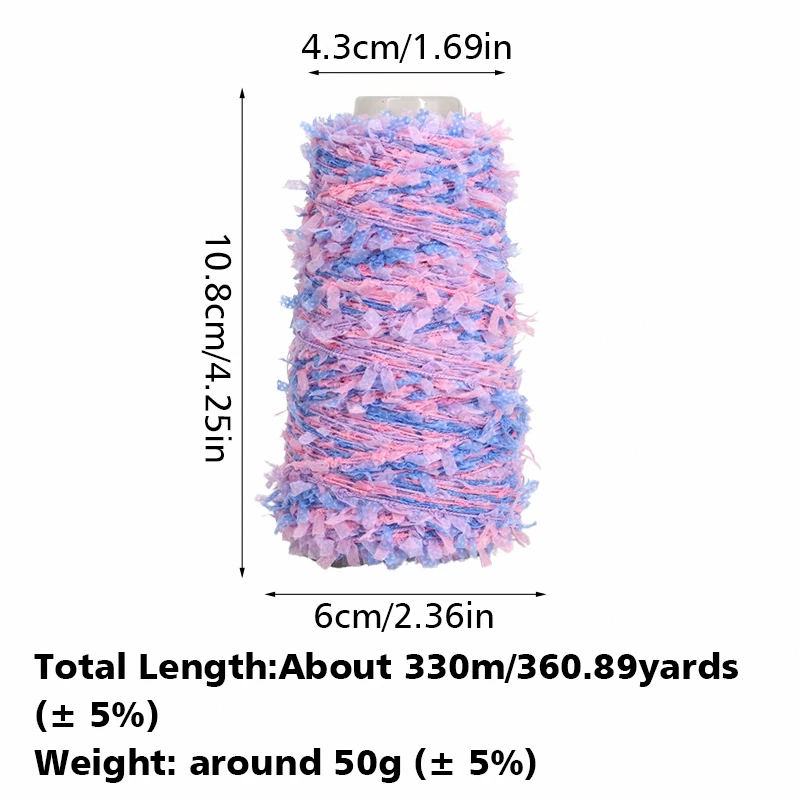 Пряжа Из Бумаги Ручной Вязки Colorfu 50 Г/шарик Смешанный Материал Чесаного