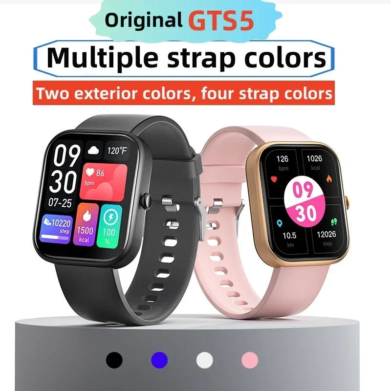 

Original GTS5 Smartwatch Women Blood-oxygen Saturation Measurement 120+Sports Modes Health Assistant Smart Watch for Android IOS