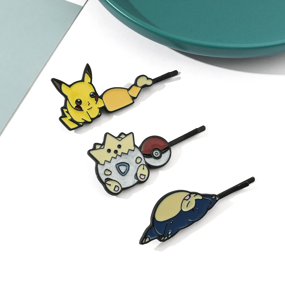 

2022 Pokemon new products Japanese anime ladies hairpin kawaii q version shape children's jewelry birthday holiday gift