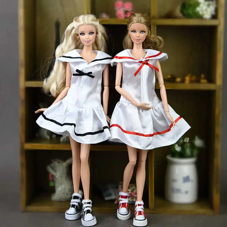 

[MYKPOP] Cute Clothes Princess Skirt Student Clothing Sailor School Uniform for Barbie Doll 30cm / 11.5 inch SC23041610