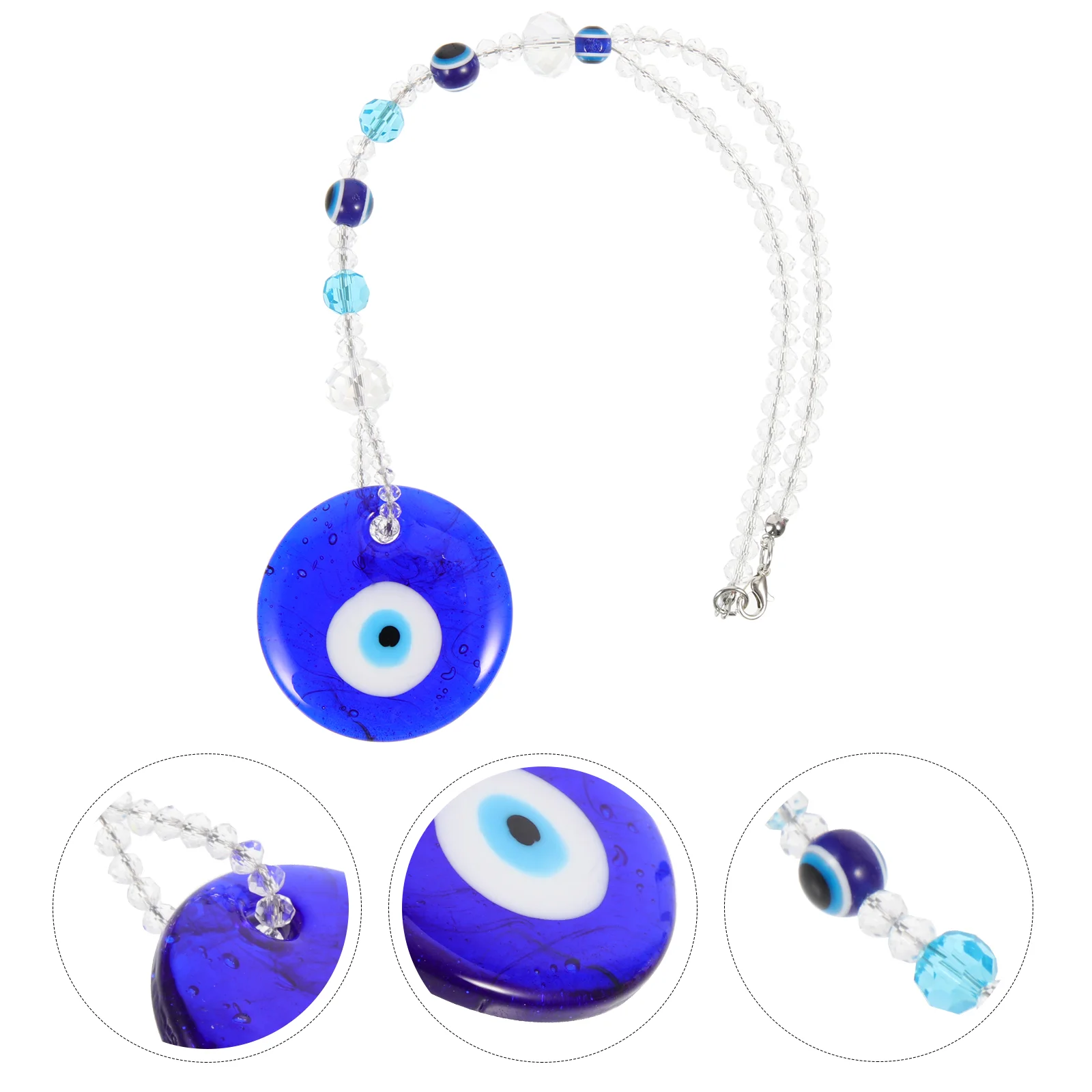 

Eye Evil Blue Ornament Turkish Charm Amulet Hanging Decor Pendant Protection Beads Decoration Horseshoe Charms Keychain Car Diy