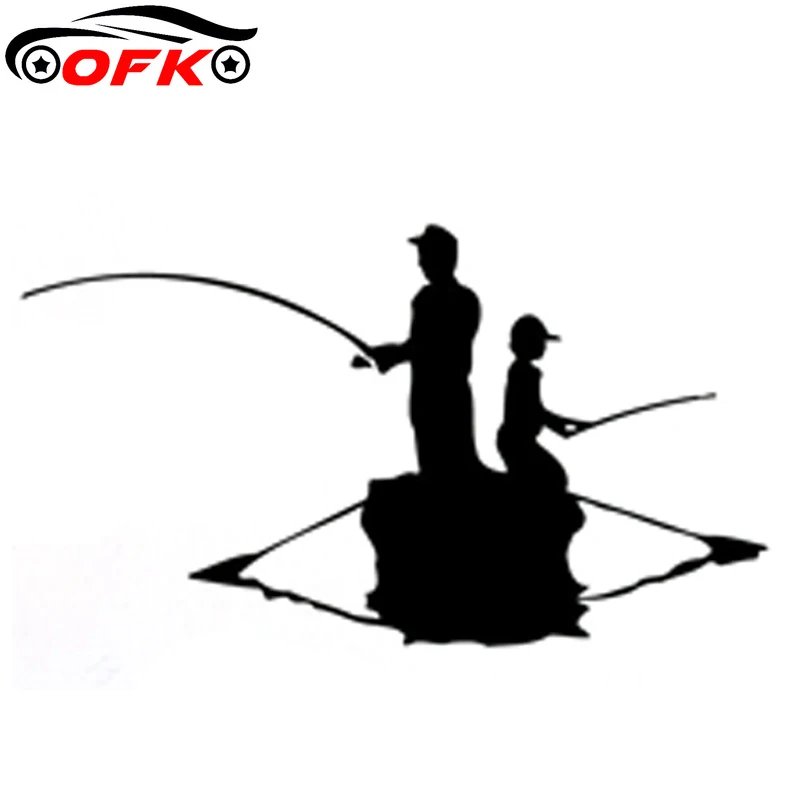 

Interesting Car Sticker Canoeing Fishing Sports Decor Silhouette Accessories Reflective Sunscreen Vinyl Decal,15cm*8cm