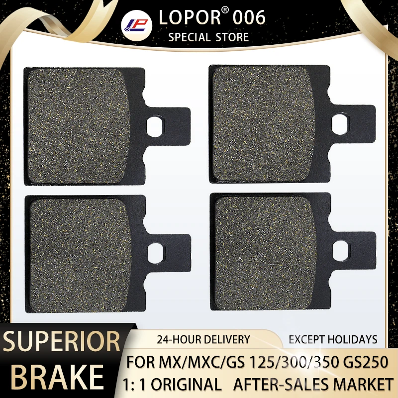 

LOPOR Motorcycle Brake Pads Front&Rear For MX MXC GS 125 300 350 CC GS250 250