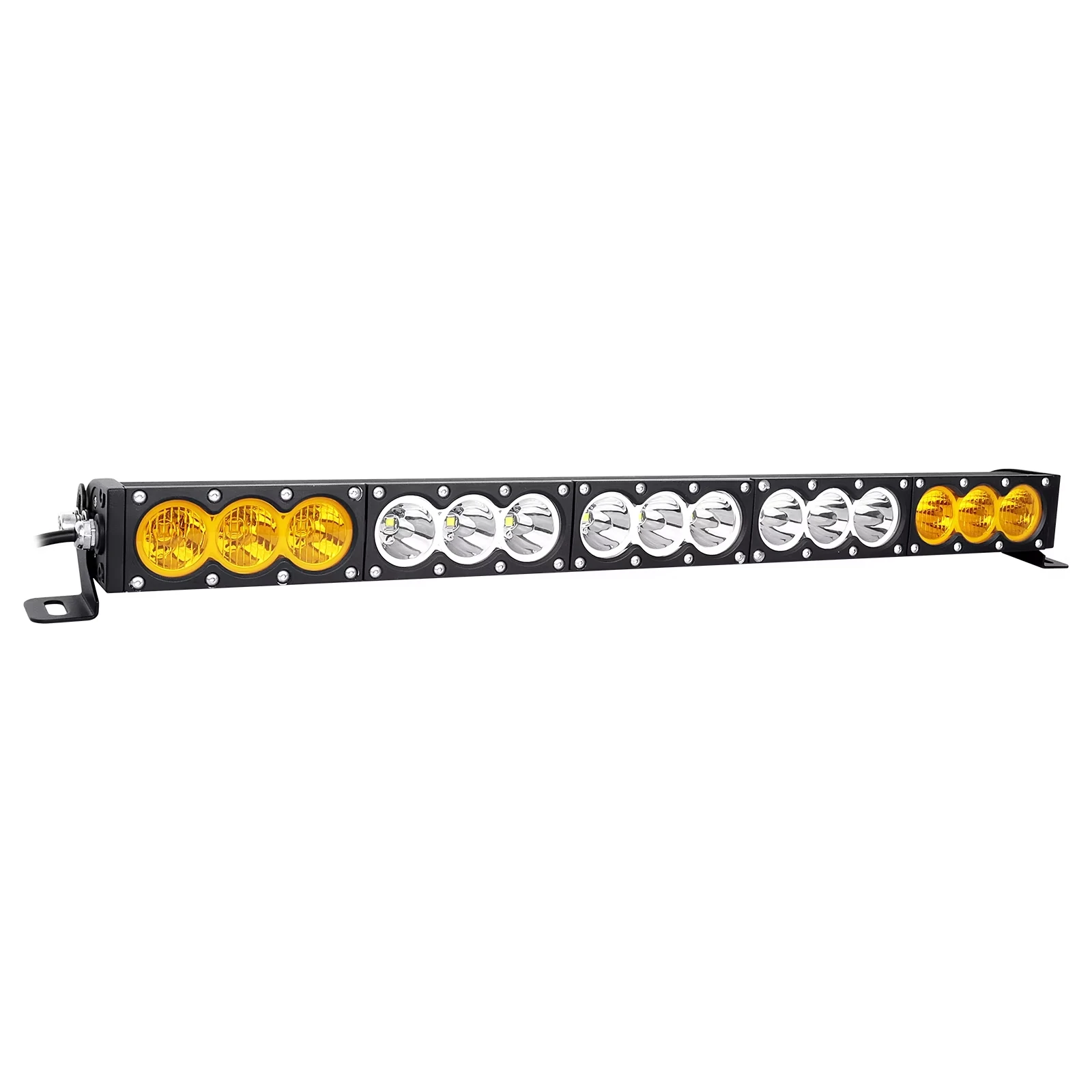 Фото Светодиодная балка Single Row LED 28 дюймов 150 Вт, двухцветная, для бездорожья, бело-желтый комбинированный луч (точечный и рассеянный) для Jeep, Ford, GMC, Ram Offroad №1