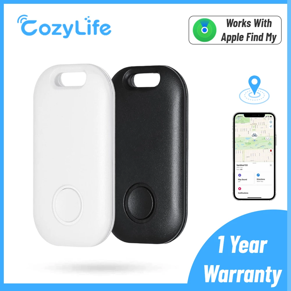 GPS-локатор CozyLife с Bluetooth, работает с приложением Apple Find My APP, смарт-трекер, устройство защиты от потери, мини-видоискатель, глобальное позиционирование