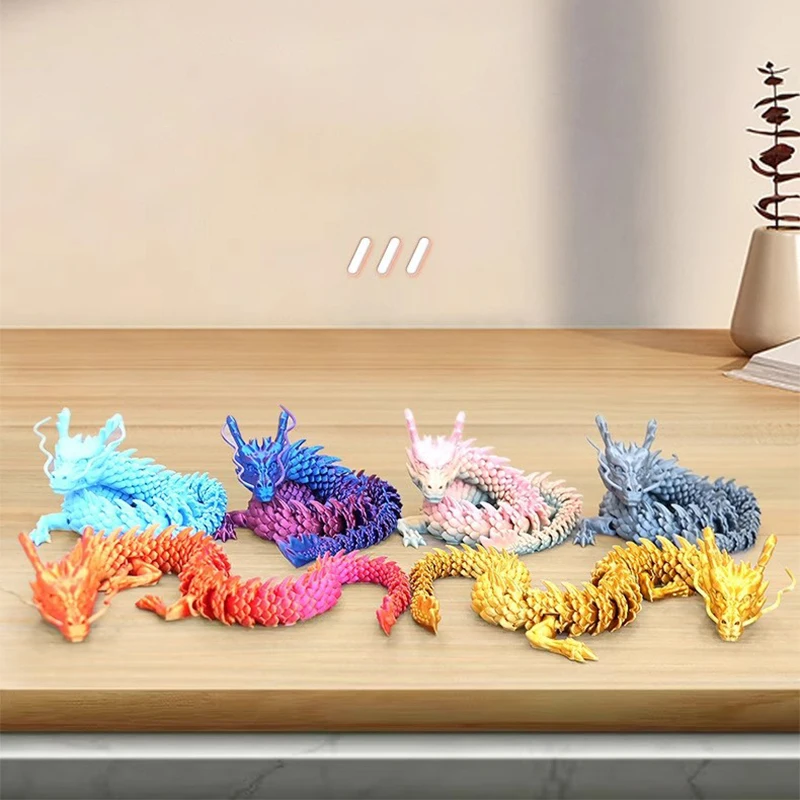 45 см 3D печатный летающий дракон кристалл динозавра настольное украшение с