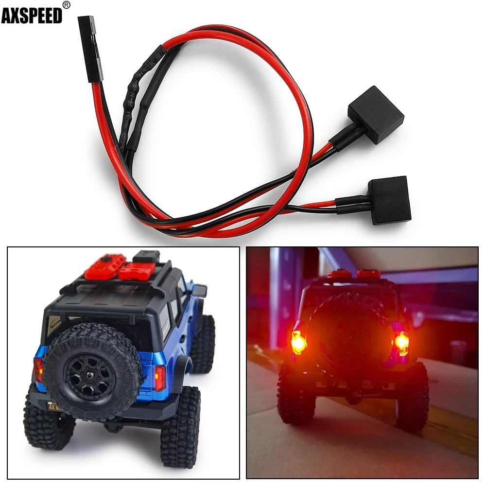 

AXSPEED RC Car Rear Light LED Taillight Spotlight for 1/24 Axial SCX24 AXI00006 RC Crawler Decoration Parts