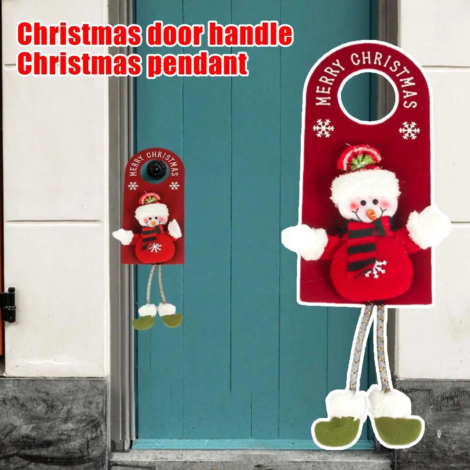 

Рождественская подвеска на дверь милый снеговик праздничные дверные ручки украшения внутренняя дверная ручка Рождественское украшение дл...