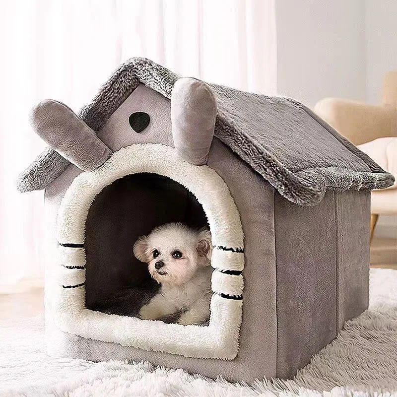 

Plush fluffy dog bed kennel for indoor dogs Puppy medium dogs bed Pet bed for cat pet house Pet supplies lounger for cats