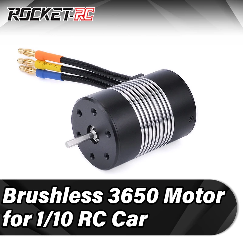 

Rocket 3650 Waterproof Brushless Motor 7700KV for 1/10 1/12 1/14 RC Car Buggy Truck Off Road 540 Brushed Upgrade HSP Traxxas HPI
