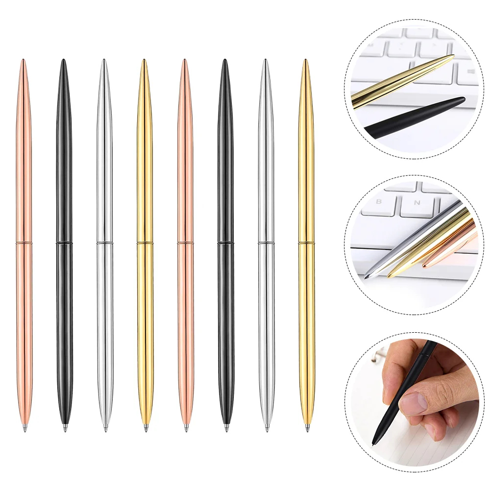 

Pen Pens Ballpoint Metal Writing Office Sign Ink Metric Business Decorative Strato Crush Pointbook Guest Gold Bullet Slim Nordic