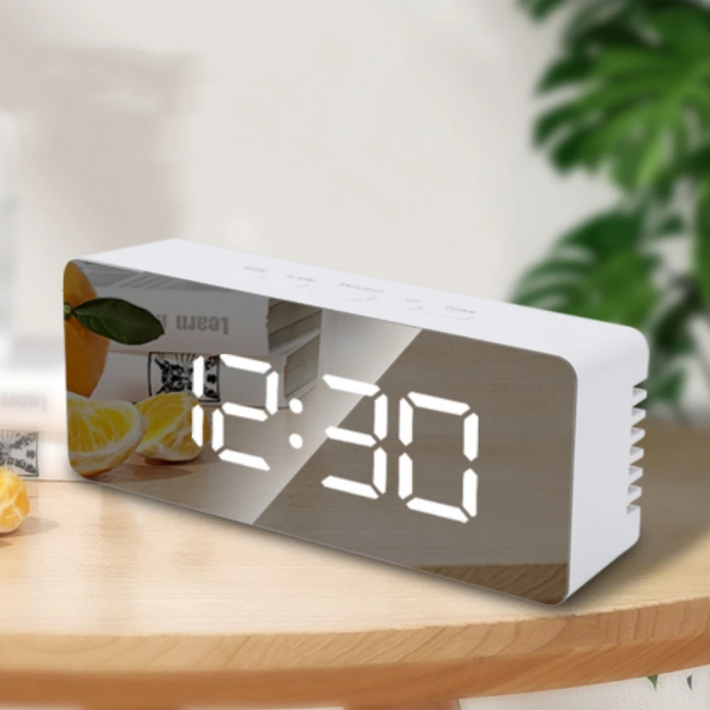 Portable Mute Alarm Clocks Multifunctional Mirror Table Clock Desktop Digital Display Home Decoration