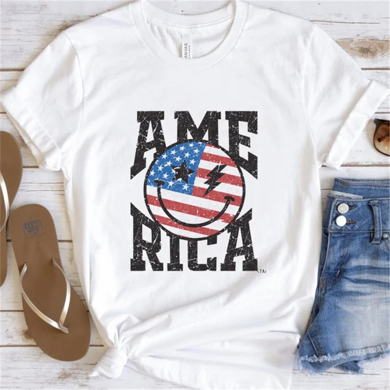 

Винтажная универсальная модная Милая футболка с коротким рукавом и надписью «улыбающееся лицо», одежда, летний топ, базовый женский узор, футболка