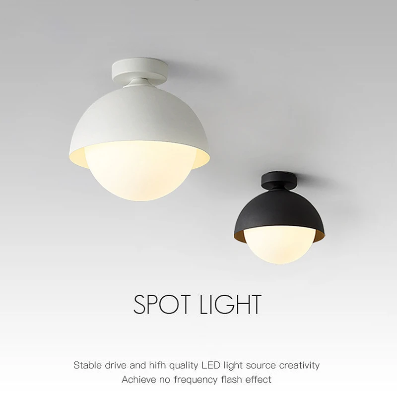 

Nordic globe ceiling light Home Room Bedroom Corridor Aisle small ceiling light Living Room Decoration Interior LED porch lights