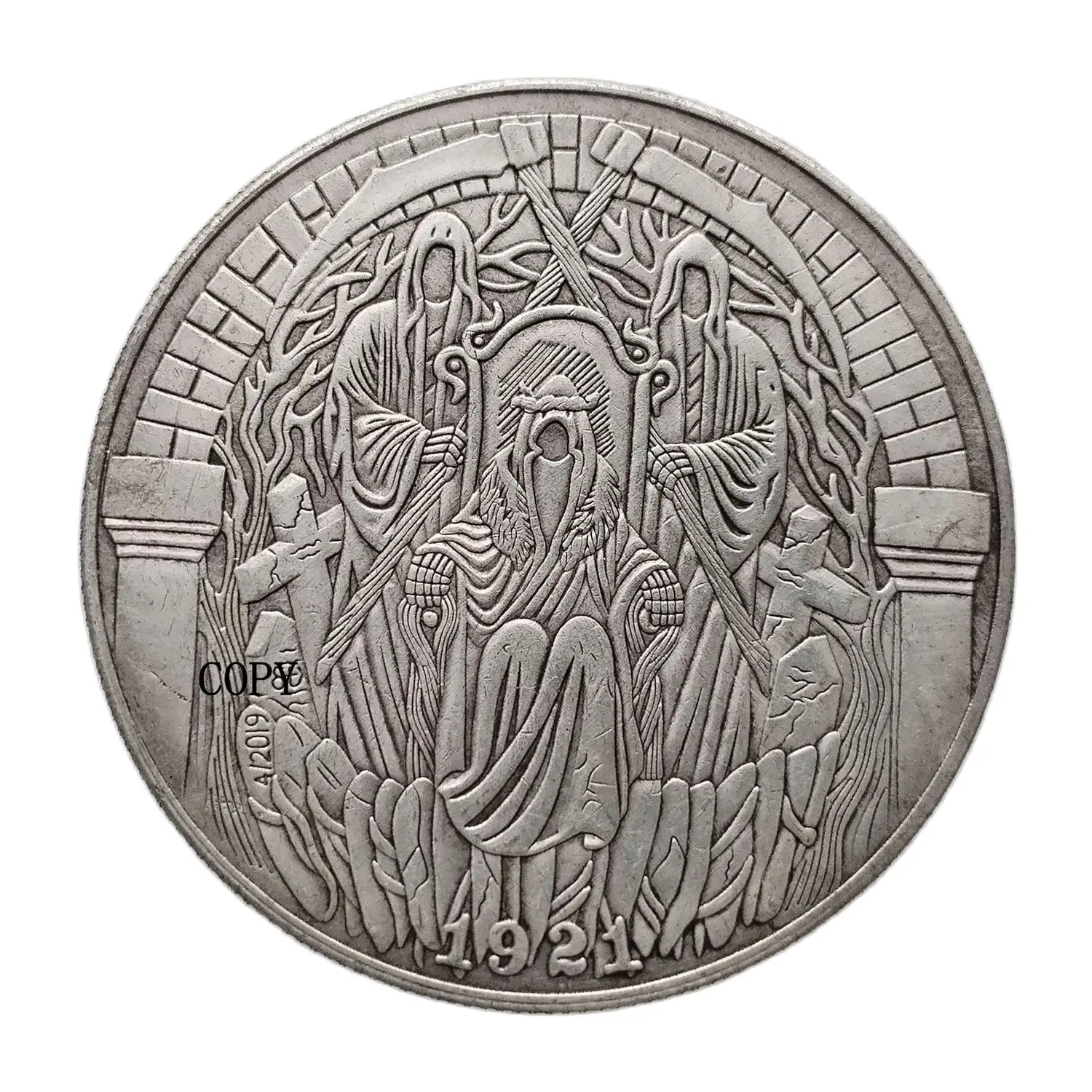 

Посеребренная копия монеты Morgan Dollar