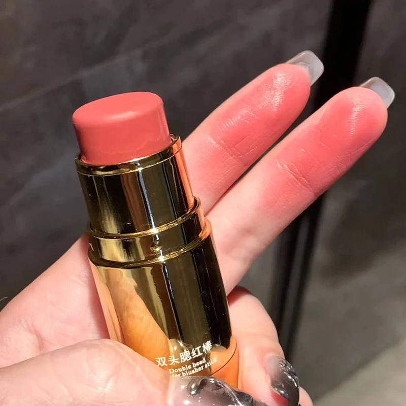 Двойная головка румяна-стик многоцелевой крем красные отеки тени для век