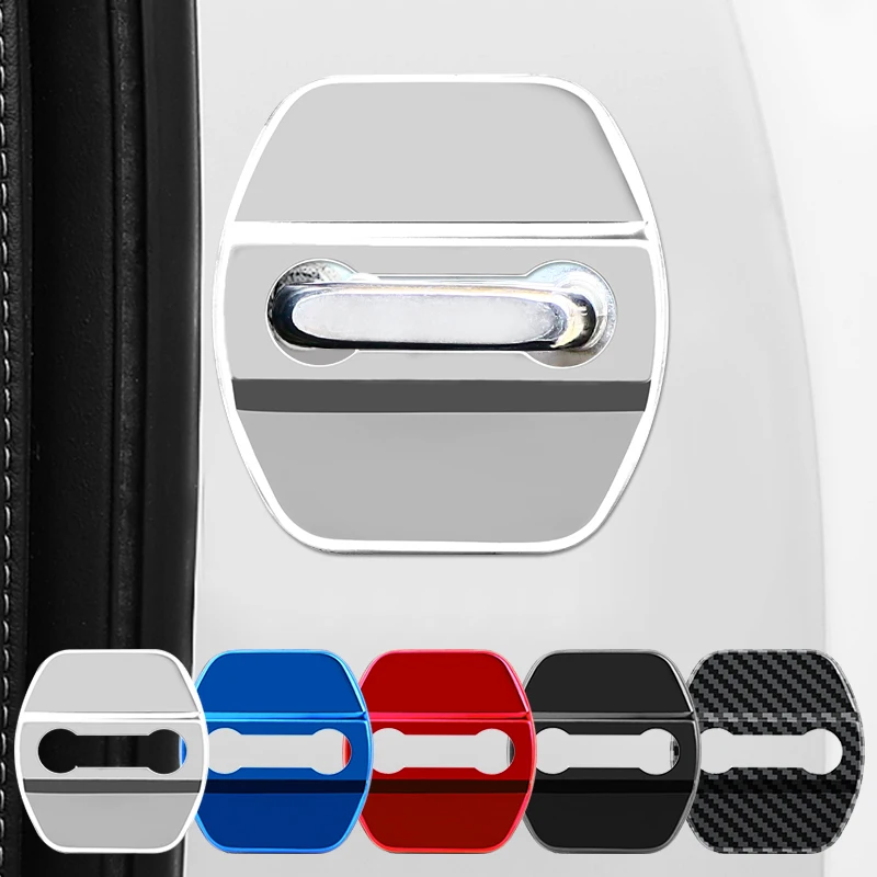

Car Styling Door Lock Cover Emblems Case For Renault koleos duster megane 2 logan clio Kadjar Car Door Protective Decoration