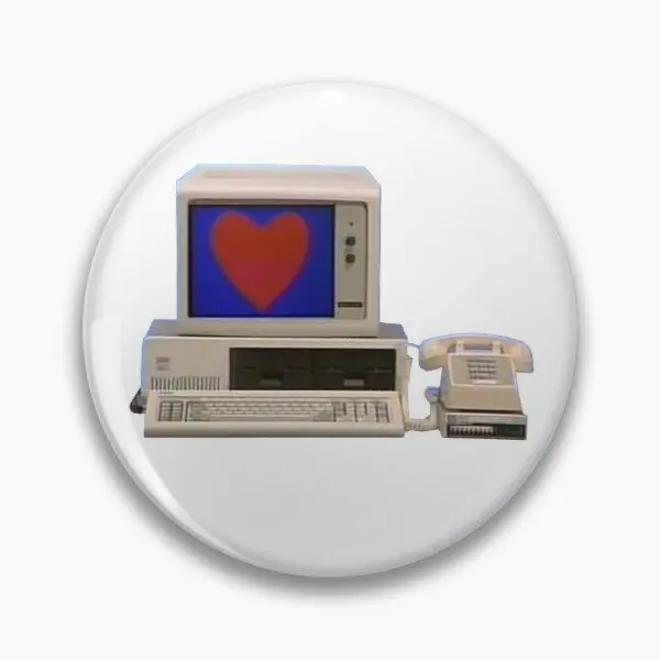 

Регулируемая мягкая булавка для старого компьютера и телефона, Подарочный декор, модная мультяшная булавка для лацкана, металлическая заба...