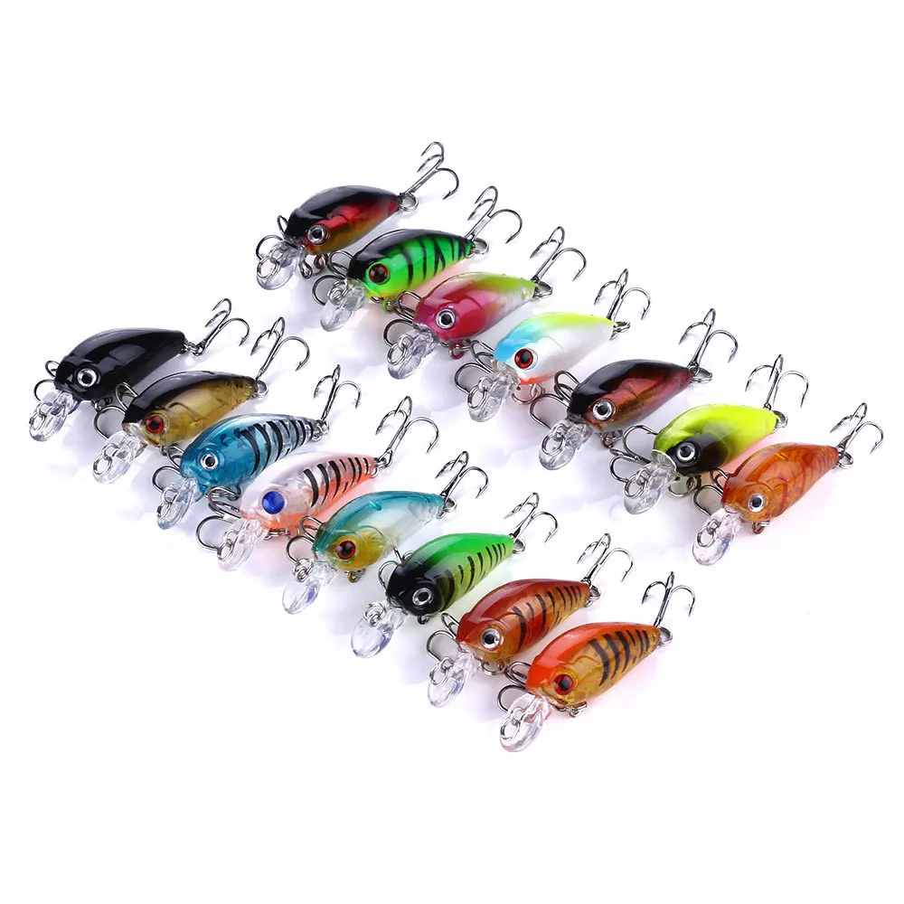 

1Pcs Crank Fishing Lure 4.5cm 4g Minnow Wobbler Artificial Hard Bait Swimbait Crankbait With Treble Hook for Carp Bass Tackle