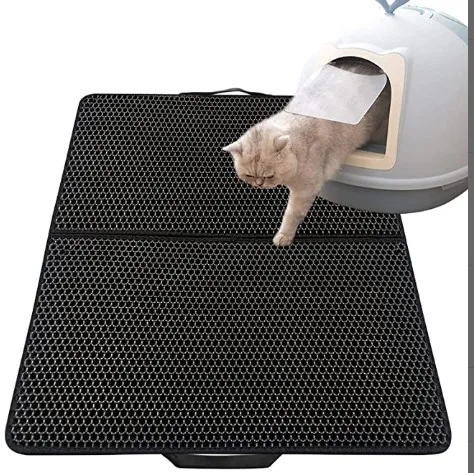 

Cat Litter Mat Litter Boxes Trapper Mat Trapper,Honeycomb Double-Layer Waterproof Urine Proof Material,Floor Carpet Protection