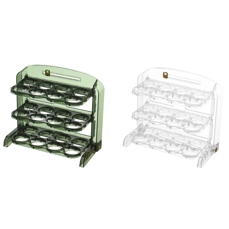 

Складная полка для хранения яиц, трехярусная, с 24 ячейками, для экономии пространства, для кухни