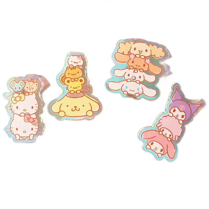 

Kawaii Cinnamoroll моя мелодия заколка для волос девушка сердце мультфильм милый акриловый материал головной убор лазерный Утконос зажим