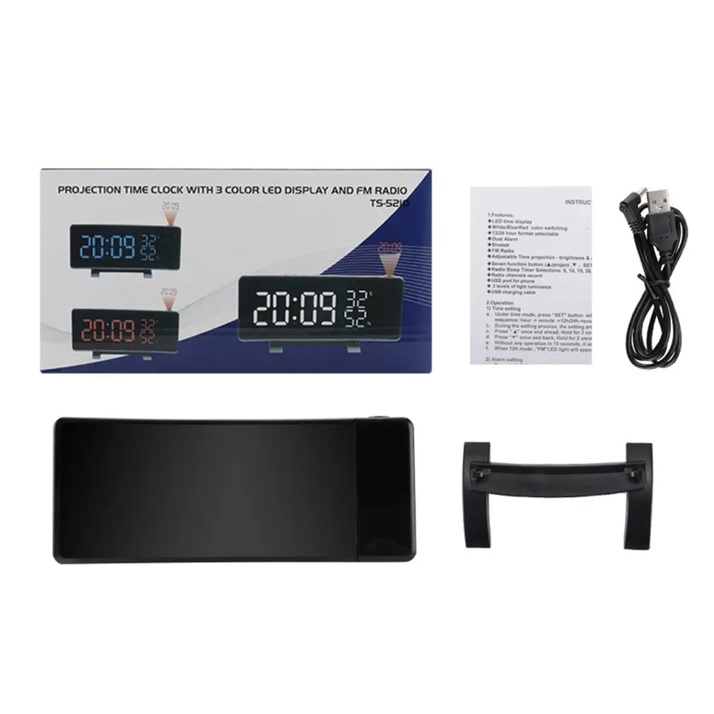 

Электронные часы со светодиодной подсветкой, термометр, гигрометр для дома и детей, настольные модные креативные цифровые маленькие часы с ...